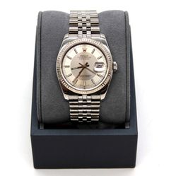 18k White Gold Rolex Datejust 116234 SS Wristwatch 