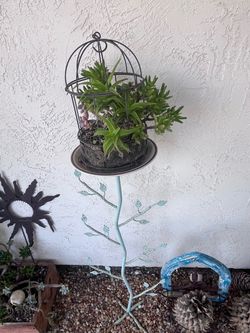 Decorative Metal Birdcage Plant Stand