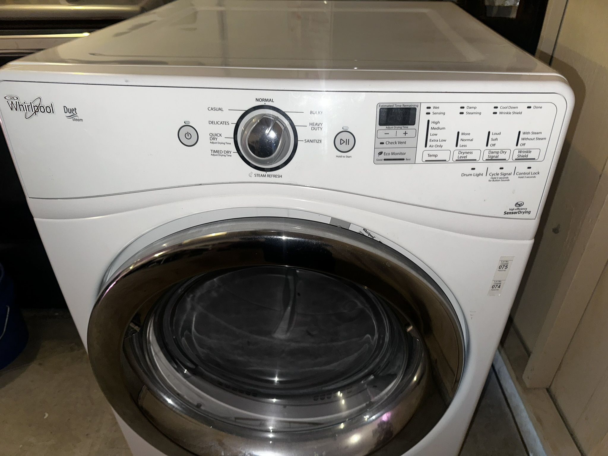 Whirlpool Dryer WORKS FAST DRYING