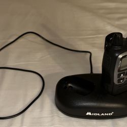 Midland X-Talker Black Walkie Talkie (1) 18CVP16 Charging Dock & Micro USB CABLE