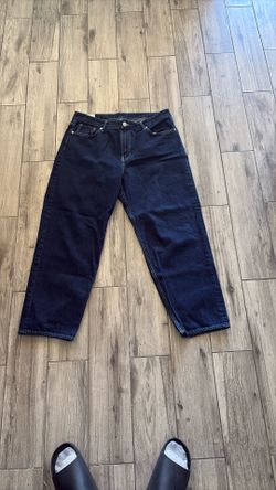Loose Fit, Dark, Baggy, Blue Jeans 38/32