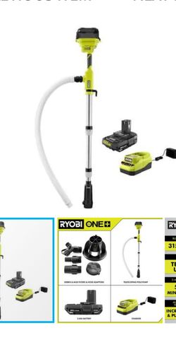 (Retail $189.00) ONE+ 18V Cordless 1/6 HP Telescoping Pole Pump