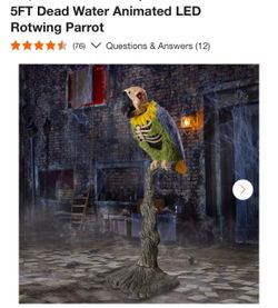 Home Depot Rotwing Parrot animatronic Halloween