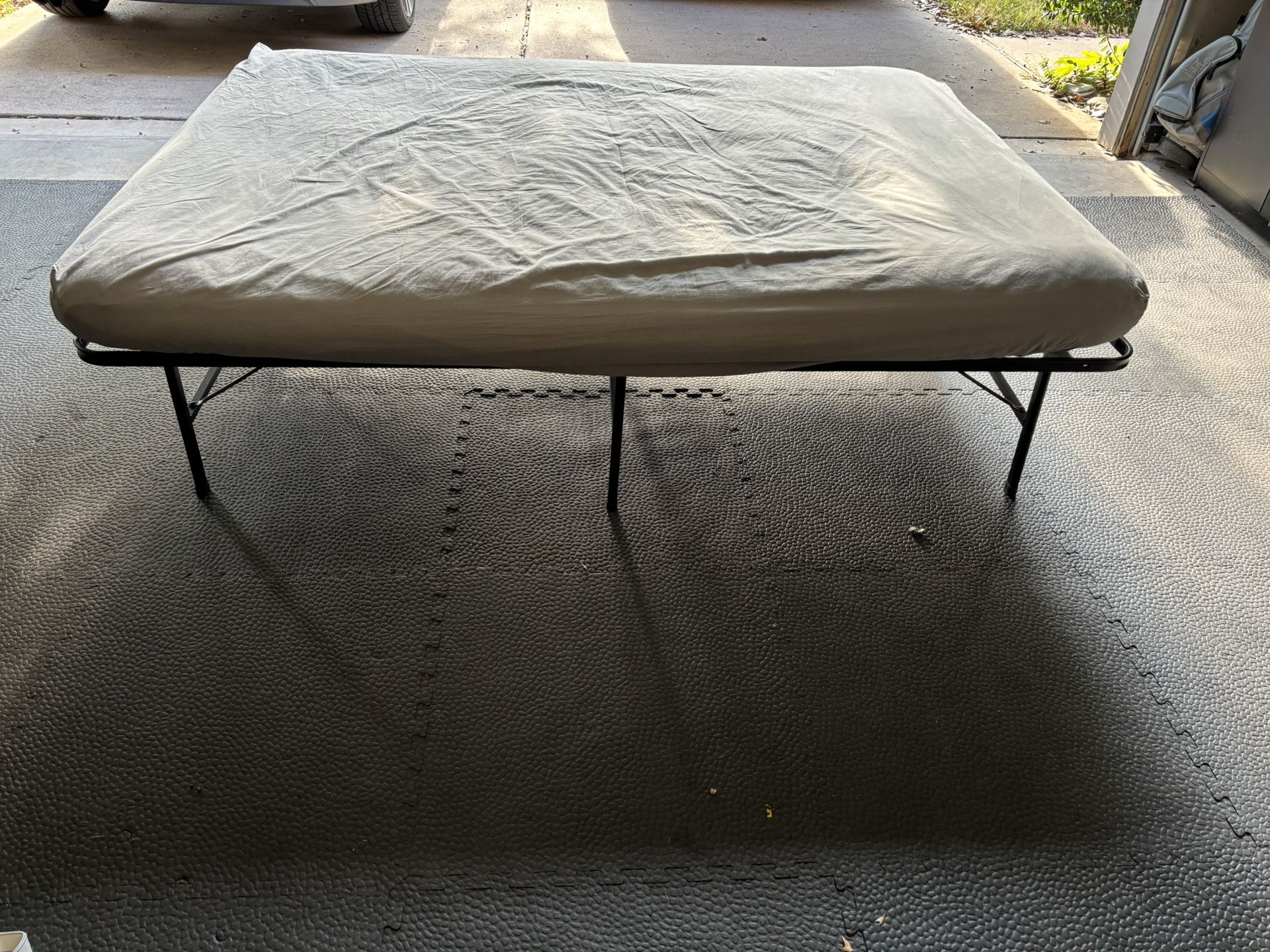 Full Sized Futon Mattress With Bed Frame (Free)