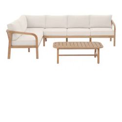 Brand New  Outdoor Sectional with Almond Cushions