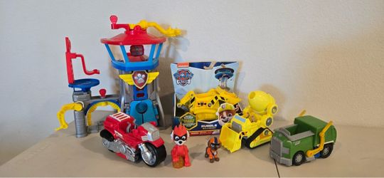 PAW Patrol Mega Lot: Lookout Tower, In-Box Rubble Bulldozer, Rescue Vehicles & Figures