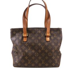 Louis Vuitton Cabas Piano Monogram Canvas Leather Shoulder Bag Authentic SD0092