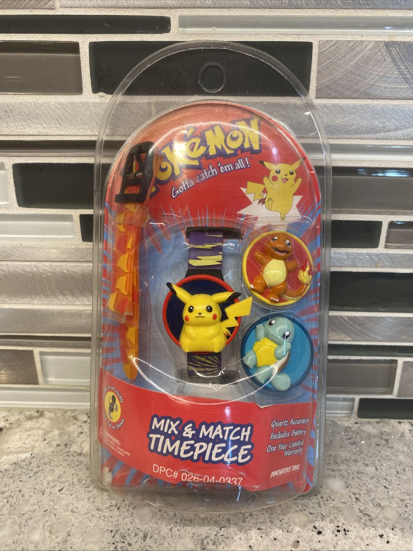 POKEMON MIX & MATCH TIMEPIECE WATCH PIKACHU QUARTZ SQUIRTLE CHARMANDER NEW!