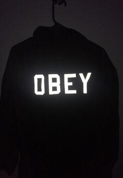 Obey size medium windbreaker 3m reflective