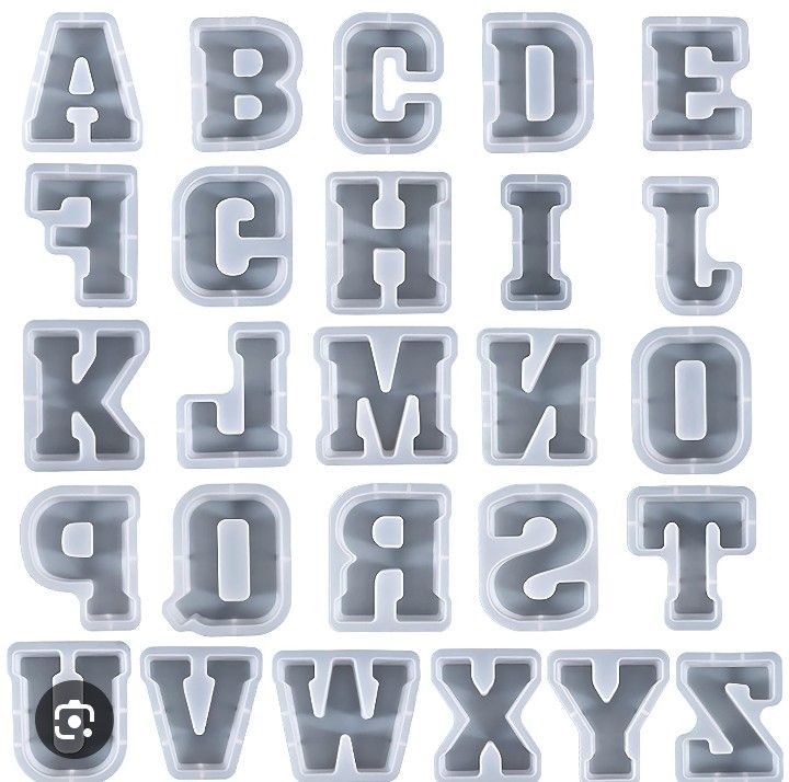 7 Inch Alphabet Letters Silicone Molds For Resin