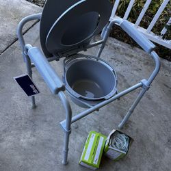 Folding Steel Commode