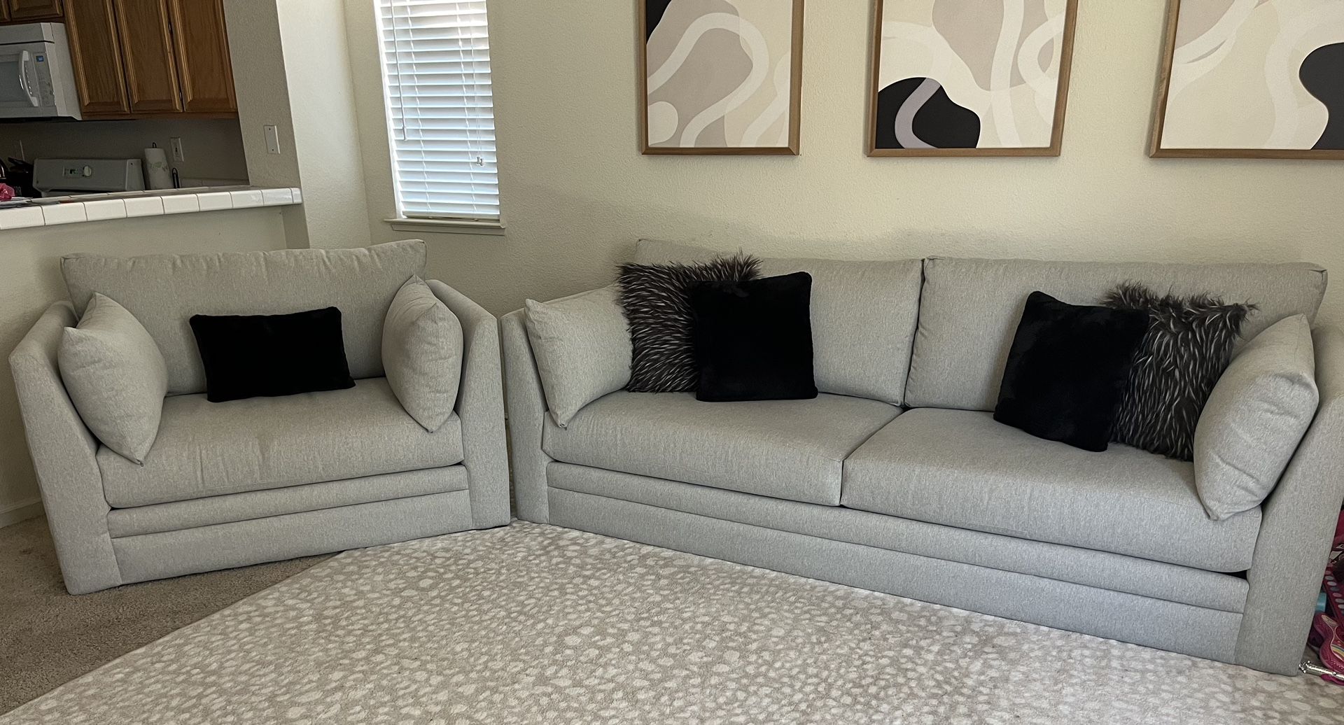 Couch And Oversized Chair