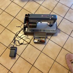 Vintage White Sewing Machine