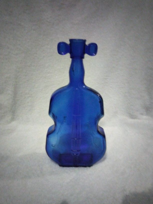 Vintage Cobalt Violin Bottle
