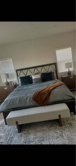 SOLID WOOD BED FRAME CAL KING