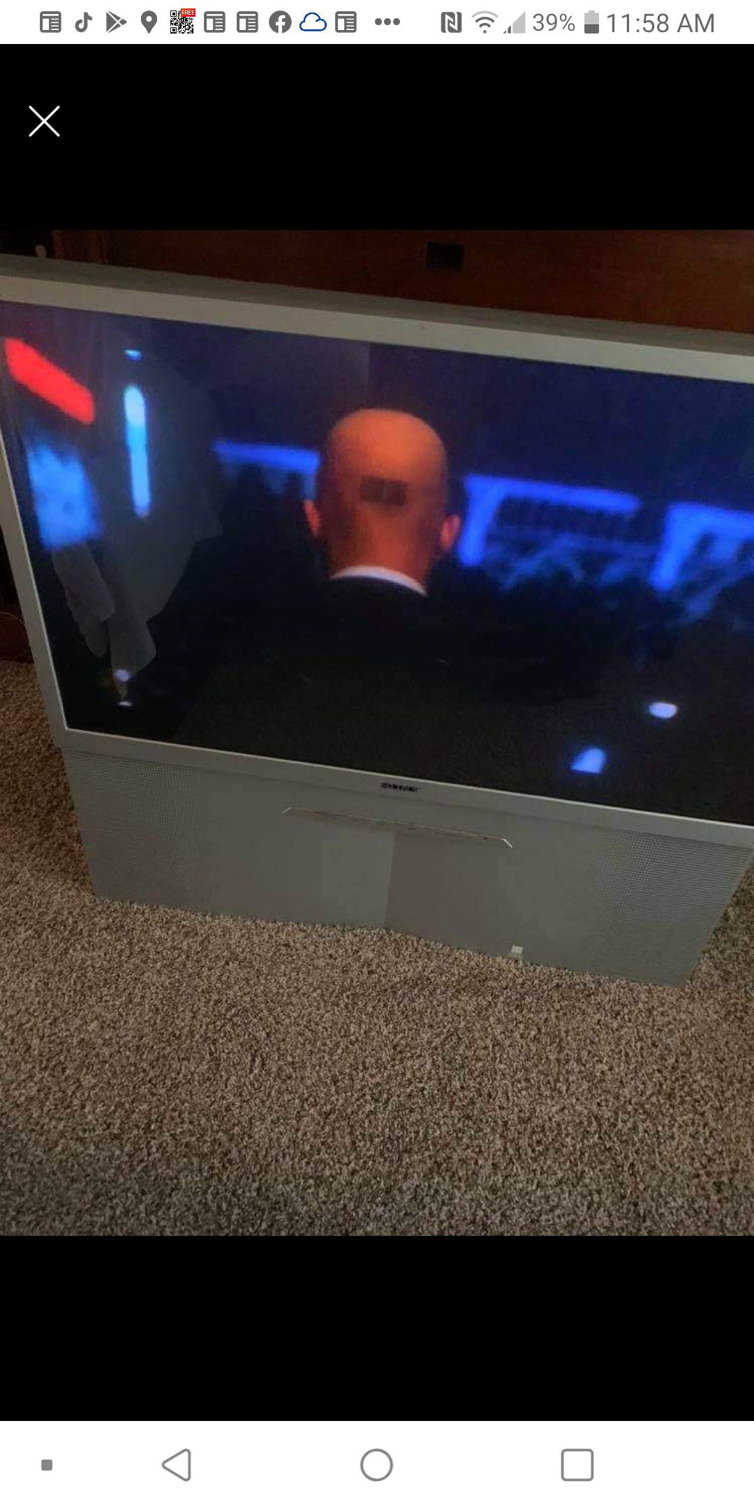 Free sony tv with remote. Works very good