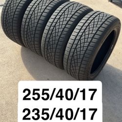 (2)255/40/17 - (2)235/45/17 Continental DWS 06 PLUS