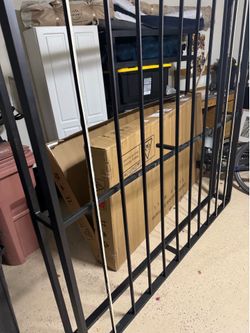 King Metal Black Bedframe + King Mattress AllsWell used