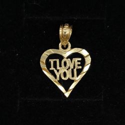 10kt Real Gold Heart-Shaped Pendant