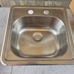 New 15 X 15 Sink. Mounting Clips Included