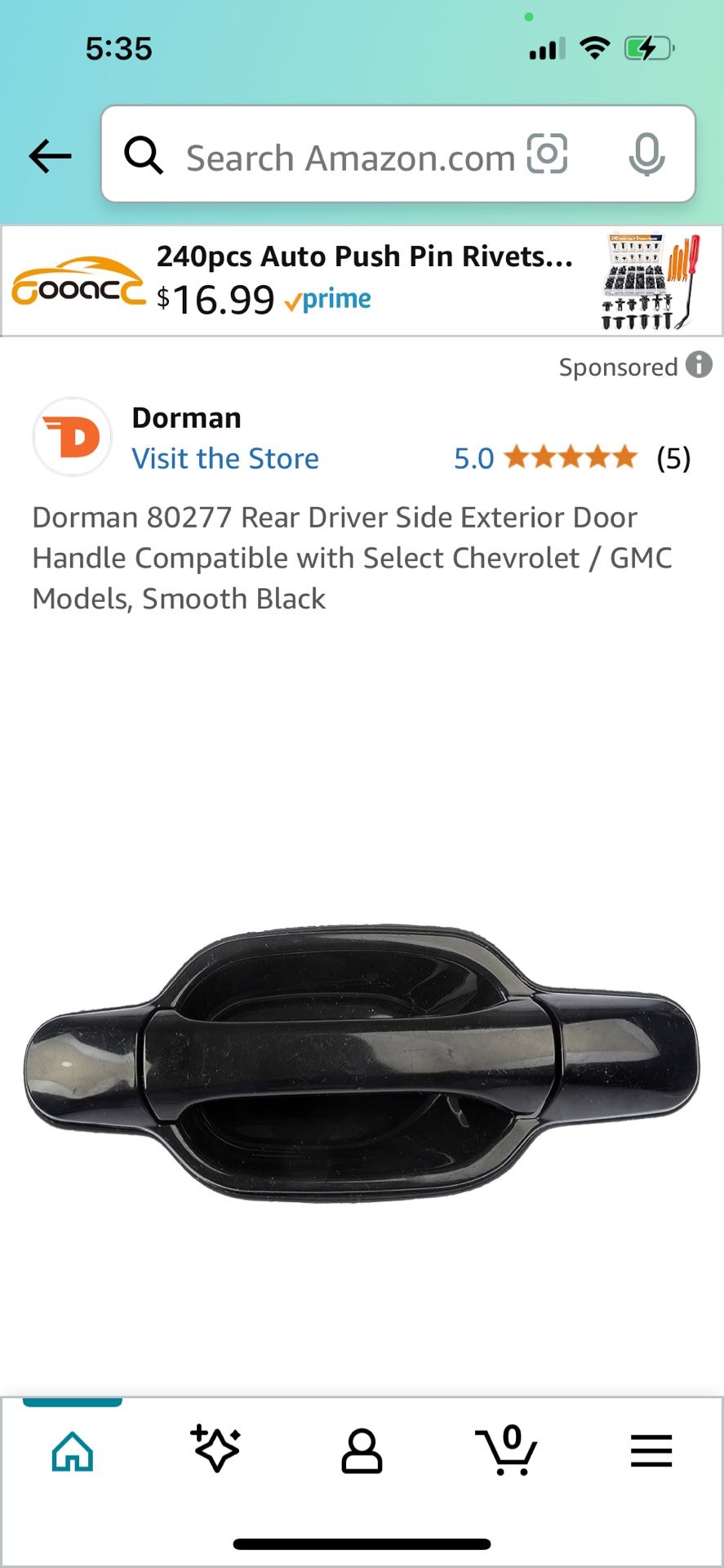 Chevy Rear Door Handle
