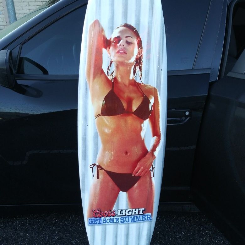 Coors Light ADVERTISEMENT Surfboard