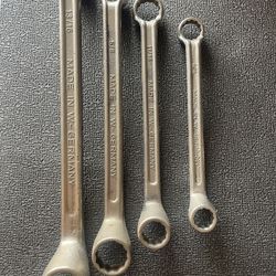 Vintage Hazet 600 series combination wrenches, From a Porsche 356 tool kit. Made In West Germany.