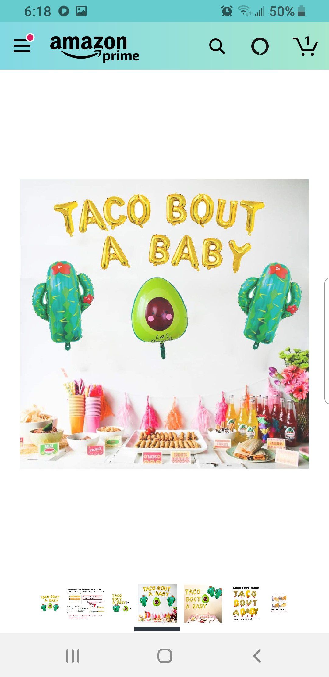 Taco bout a baby balloon set
