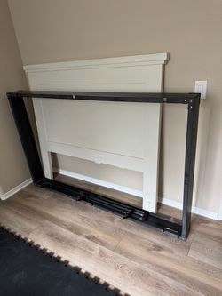 Full XL Metal Frame, Boxspring, & Headboard