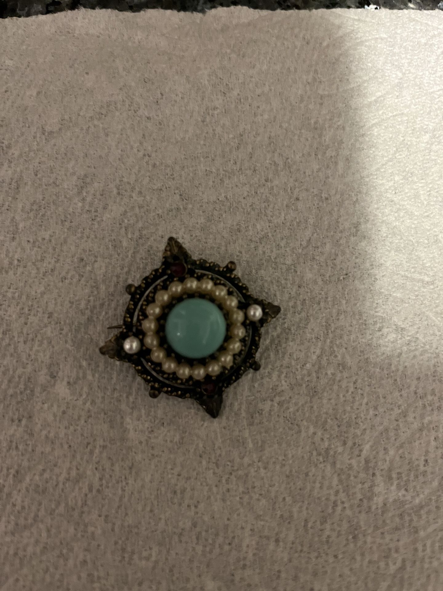 Vintage Faux Turquoise Pin