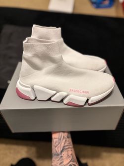 Balenciaga Speed Trainer Sneakers White Pink