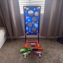 Adventure Force Double Fire Dart Blaster + Equalizer (2) + Space Moving Target