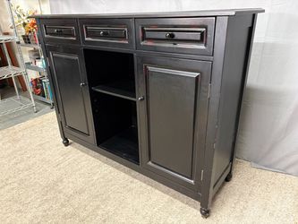 Black Weathered 3-Drawer Sideboard