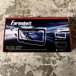Fahrenheit LP-2CSC Black License Plate Rearview Camera/Motion Sensor 