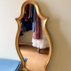 Gorgeous Gold Tone Mirror 