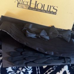 Formal bow Cummerbund and Bowtie Set