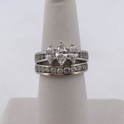 14k white gold 2.0ct diamond ring size 6.75