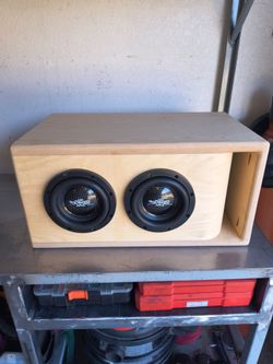 Sky high car audio subwoofers, box, and amp