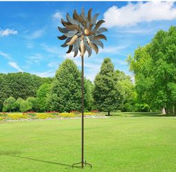 Metal Flower Wind Spinner