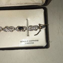 Genuine Sapphire/ Diamond Bracelet 