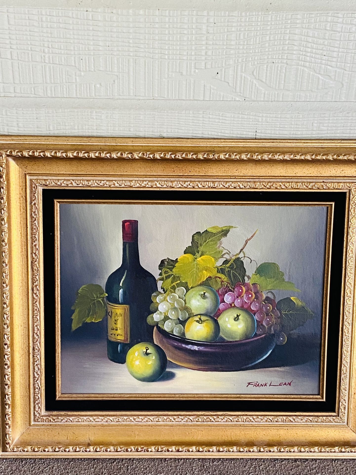 Vintage Canvas Oil Painting By Artist Frank Lean