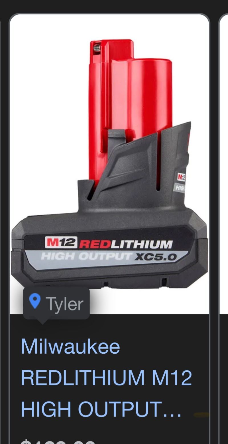 M12 Milwaukee Battery