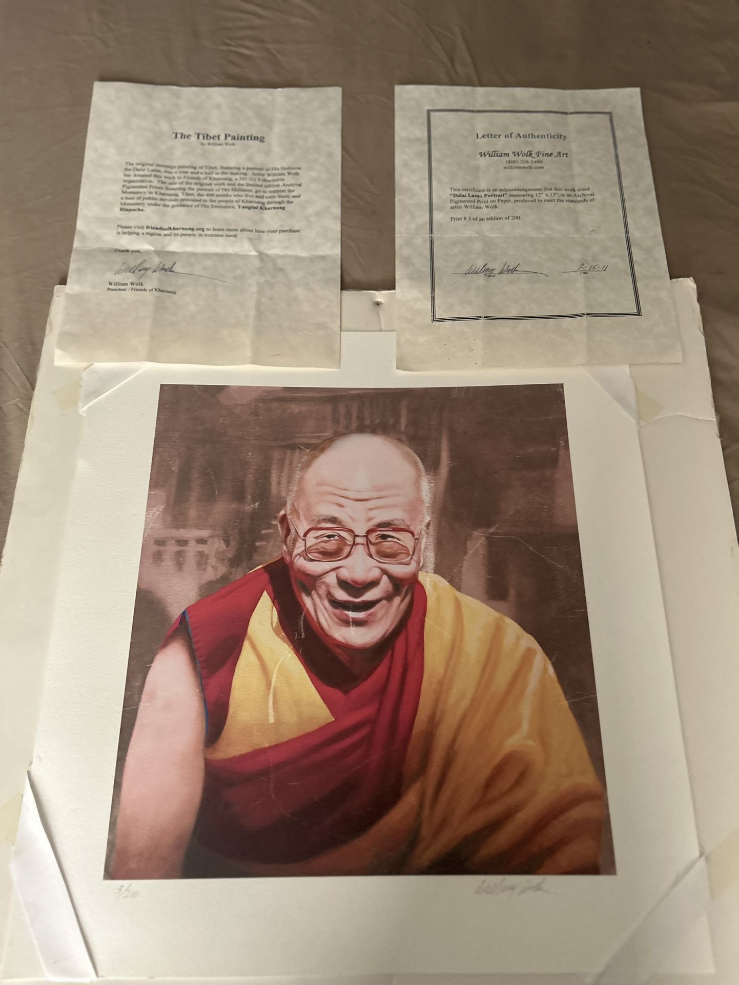 Authentic Dalai Lama Portrait