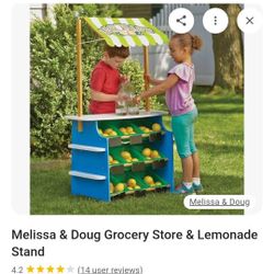 Melissa & Doug Store & Lemonade Stand With Added Wheels / Carrito Para Tienda Y Limonada, Con Llantas 
