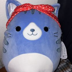Squishmallows Carizma . Cat. Large 12” Plush . Easter Basket 
