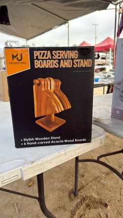 Pizza Serving Boards And Stand