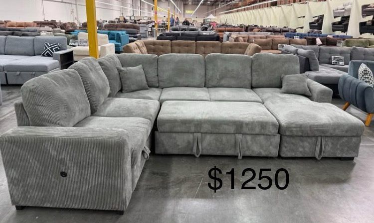 New large Sleeper Sectional Couch With Storage / Free Delivery