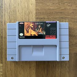 Vintage VTG 1990s 90s Super Nintendo SNES Disney The Lion King Video Game Cartridge