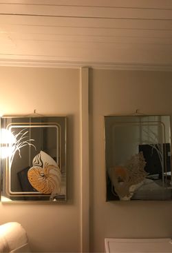 MID CENTURY SCREEN PRINT MIRRORS