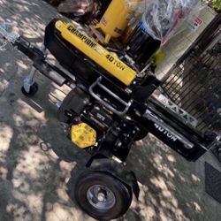 40-Ton 338 cc Gas Powered Hydraulic Wood Log Splitter with Vertical/Horizontal Operation and Auto Re